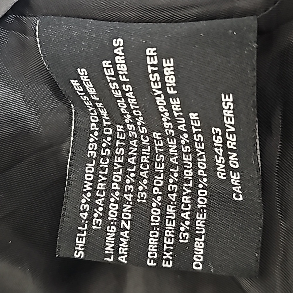 NINE WEST pea coat Size 4 black white - Picture 8 of 8